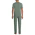 Men's Short Sleeve Cooling Knit V-Neck Pajama Set, Back
