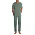 Men's Short Sleeve Cooling Knit V-Neck Pajama Set, Front