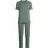 Men's Short Sleeve Cooling Knit V-Neck Pajama Set, Front