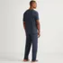Men's Short Sleeve Cooling Knit V-Neck Pajama Set, Back
