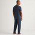 Men's Short Sleeve Cooling Knit V-Neck Pajama Set, Back