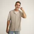 Men's Short Sleeve Camp Collar Sweater Polo, alternative image