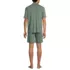 Men's Short Sleeve Cooling Knit Pajama Short Set, Back
