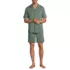 Men's Short Sleeve Cooling Knit Pajama Short Set, Front