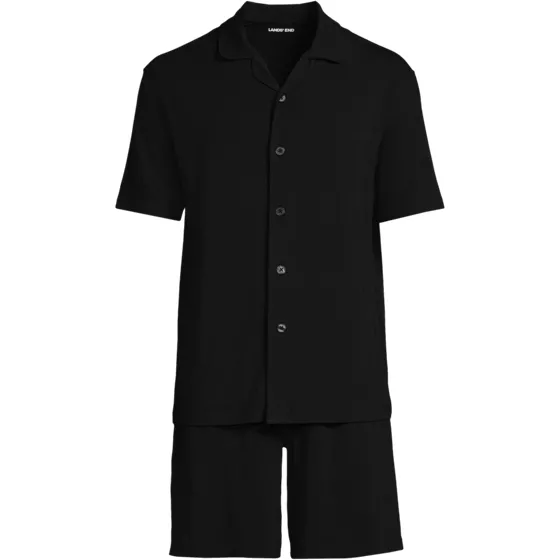 Men's Short Sleeve Cooling Knit Pajama Short Set - primary