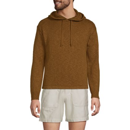 Men's Textural Slub Hoodie Sweater - image 3