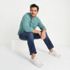 Men's Textural Slub Hoodie Sweater, alternative image