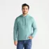 Men's Textural Slub Hoodie Sweater, Front