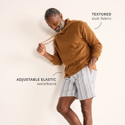 Men's Textural Slub Hoodie Sweater - image 1