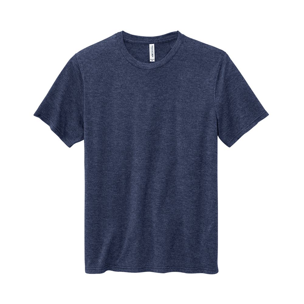 Volunteer Knitwear Unisex Big USA Made Daily Short Sleeve Tshirt  Heather Navy  4XL