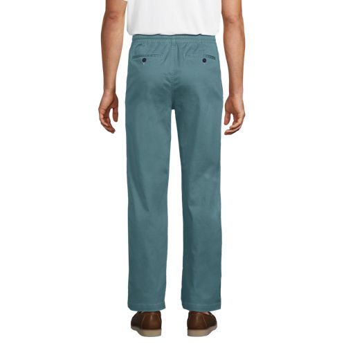  Lands' End Entspannte Schlupfbund-hose, Herren, Größe:l 71 Regular, Blau, Elasthan/baumwoll-mischung, By Lands' End 