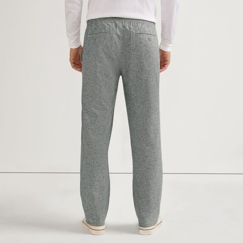  Lands' End Entspannte Schlupfbund-hose Aus Baumwoll-leinenmix, Herren, Größe:l 76 Regular, Grün, Leinen/baumwoll-mischung, By Lands' End 