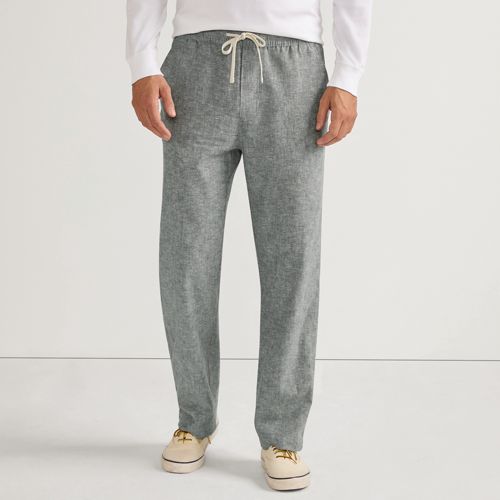  Lands' End Entspannte Schlupfbund-hose Aus Baumwoll-leinenmix, Herren, Größe:l 76 Regular, Grün, Leinen/baumwoll-mischung, By Lands' End 