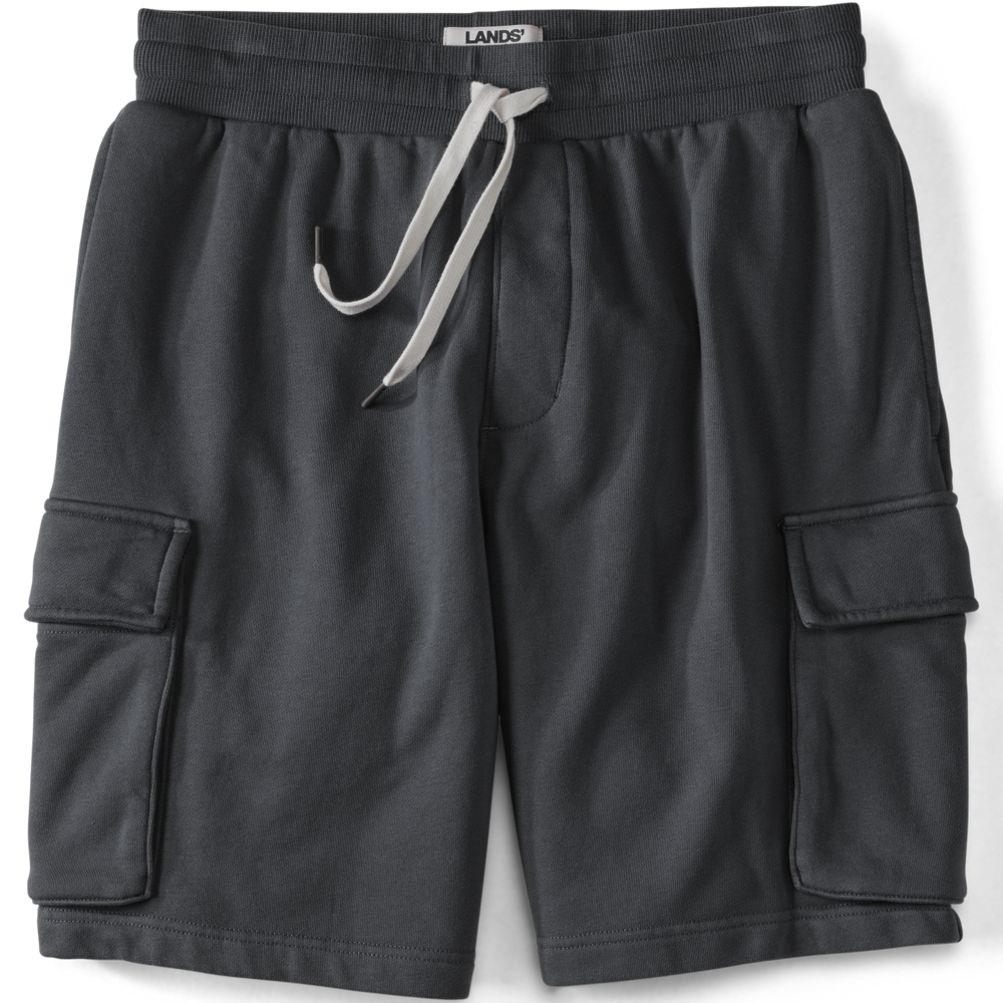 Men's Serious Sweats French Terry Cargo Shorts Lands' End