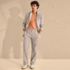 Men's Linen Cotton Pleated Relaxed Pants, alternative image