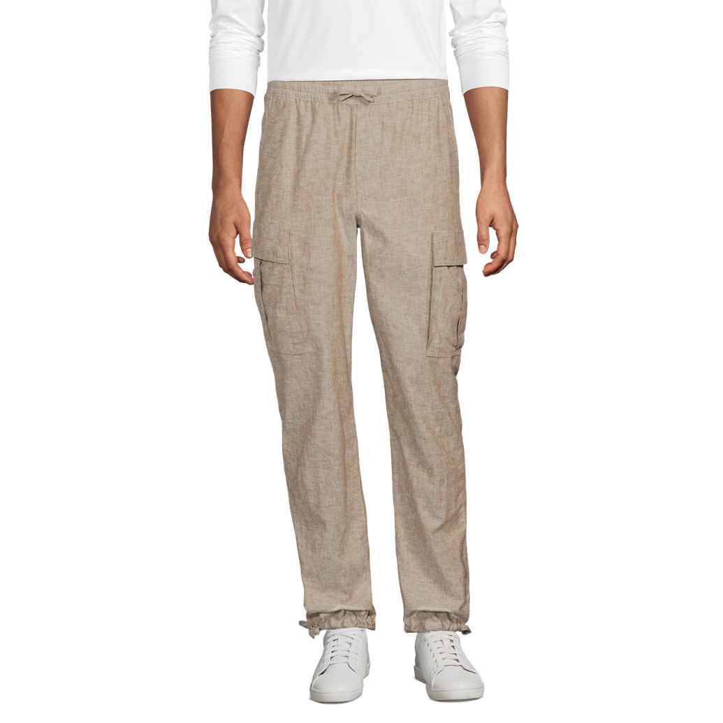 Men's Linen Cotton Cargo Pants