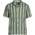 Men's Short Sleeve Linen Hawaiian Camp Collar Shirt, Front