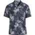 Men's Short Sleeve Linen Hawaiian Camp Collar Shirt, Front