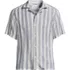 Men's Short Sleeve Linen Hawaiian Camp Collar Shirt, Front