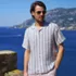 Men's Short Sleeve Linen Hawaiian Camp Collar Shirt, alternative image