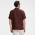 Men's Short Sleeve Linen Hawaiian Camp Collar Shirt, Back