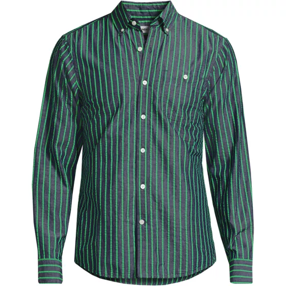 Men's Long Sleeve Seersucker Shirt - primary
