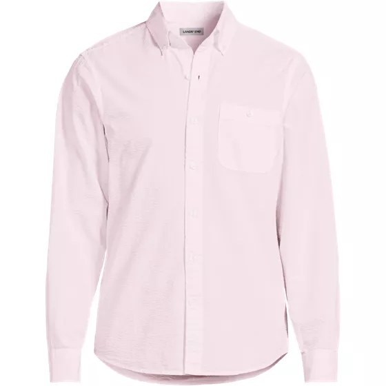 Men's Long Sleeve Seersucker Shirt - primary