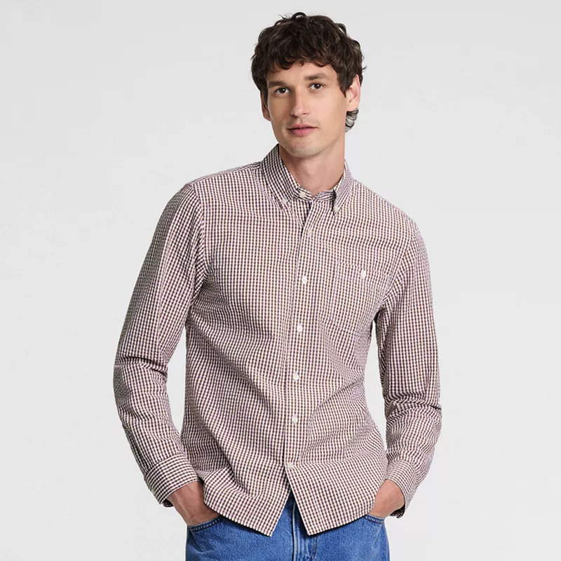 Men's Long Sleeve Seersucker Shirt, alternative image