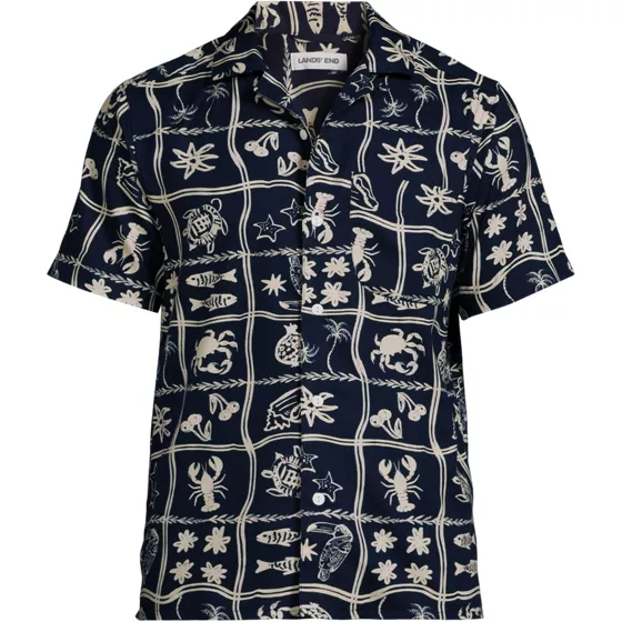 Men's Short Sleeve Hawaiian Camp Collar Shirt - primary