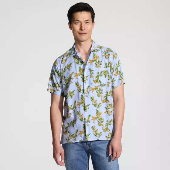 Men's Short Sleeve Hawaiian Camp Collar Shirt - primary