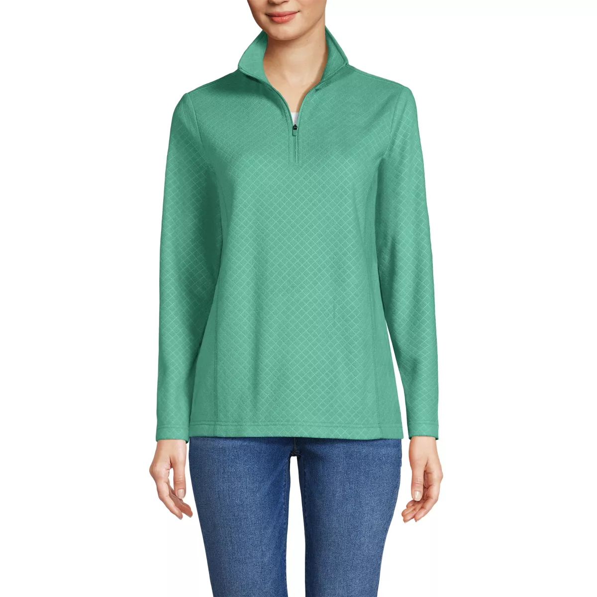 Women's Embossed Quarter Zip Fleece Pullover