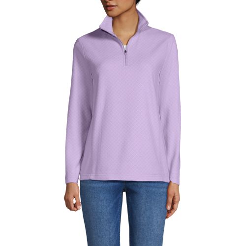 Women's Embossed Quarter Zip Fleece Pullover - image 5