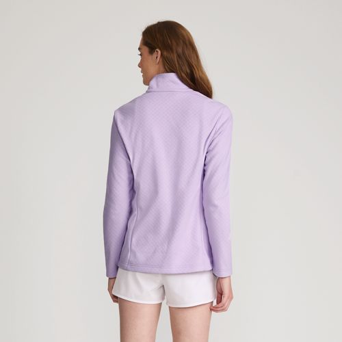 Women's Embossed Quarter Zip Fleece Pullover - image 2