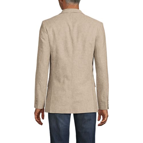 Men's Linen Blend Tailored Blazer, Back