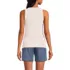 Women's Drapey Rib Fitted Henley Tank Top, Back
