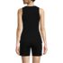 Women's Drapey Rib Fitted Henley Tank Top, Back