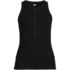 Women's Drapey Rib Fitted Henley Tank Top, Front