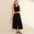 Women's Drapey Rib Fitted Henley Tank Top, alternative image