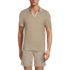 Men's Short Sleeve Pique Johnny Collar Polo, Front