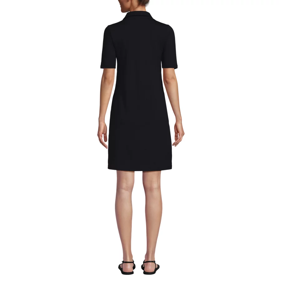 Women's Starfish Elbow Sleeve Polo Dress view 3