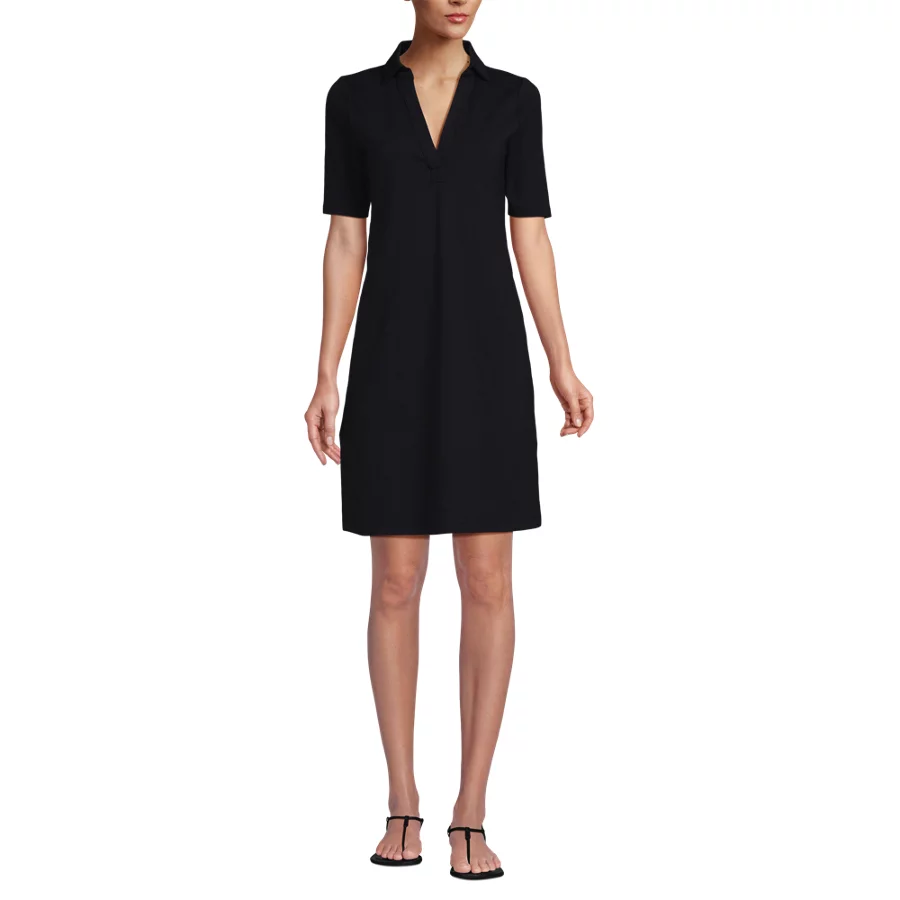 Women's Starfish Elbow Sleeve Polo Dress view 4