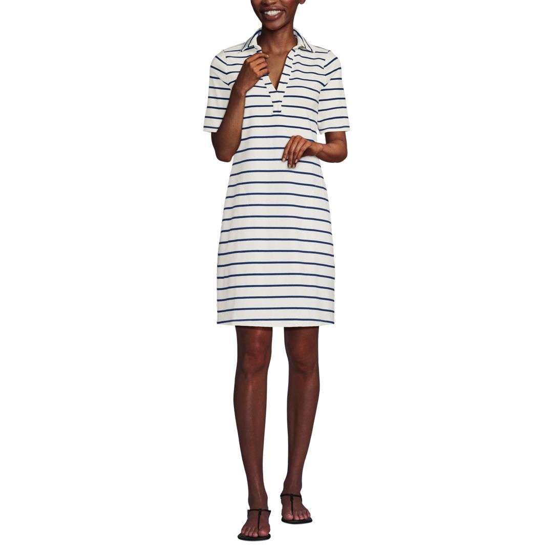 Women's Starfish Elbow Sleeve Polo Dress