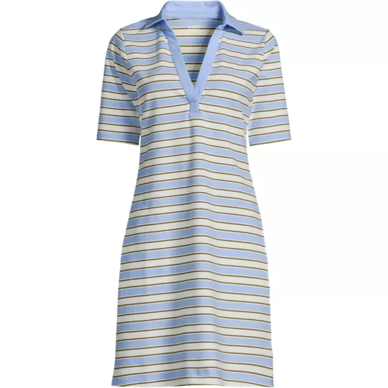 Women's Starfish Elbow Sleeve Polo Dress - primary