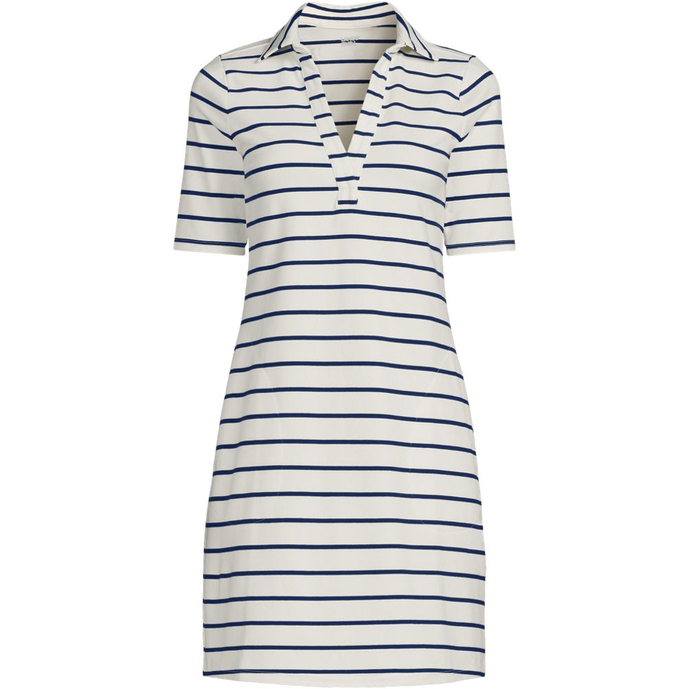 lands end polo shirt dress LANDS' END Girls' Fuchsia SSl Polo Shirt Dress ~ Sz 6