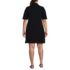 Women's Plus Size Starfish Elbow Sleeve Polo Dress, Back