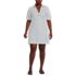 Women's Plus Size Starfish Elbow Sleeve Polo Dress, Front