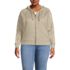 Women's Plus Size Serious Sweats Relaxed Long Sleeve Full Zip Hoodie Sweatshirt, Front