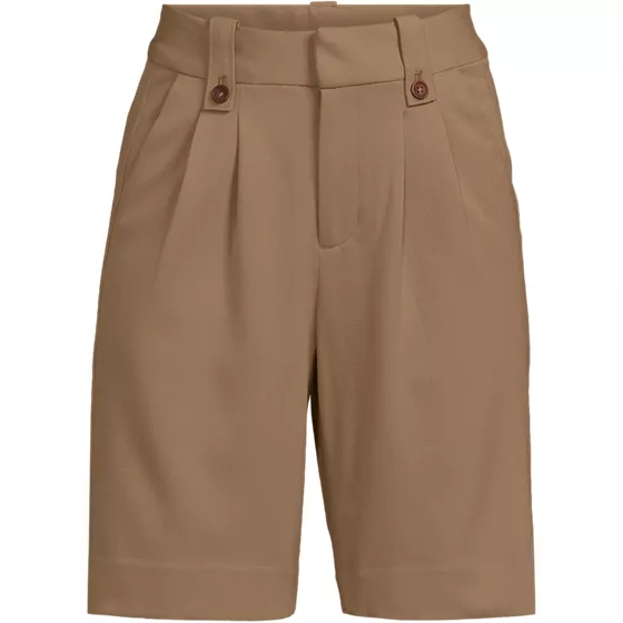 Women's Soft Polish High Rise Pleated 10" Shorts - primary