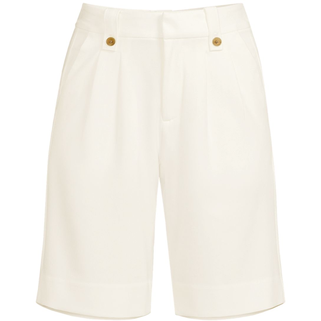 Women's Soft Polish High Rise Pleated 10" Shorts