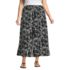 Women's Plus Size Creaseless High Rise Palazzo Crop Pants, Front